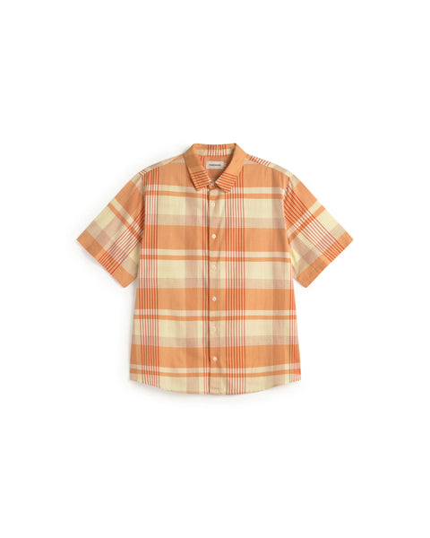 Thinking Mu Tom Orange Plaid Shirt - Multi