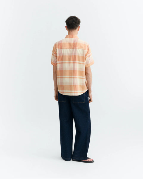 Thinking Mu Tom Orange Plaid Shirt - Multi