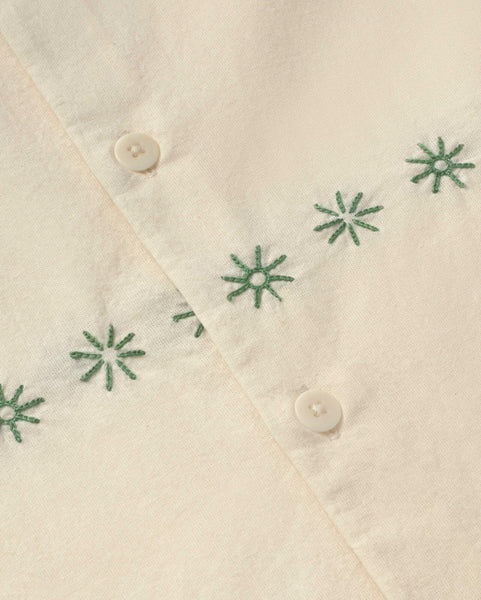 Thinking Mu Tom Embroidered Shirt - Pana Cotta