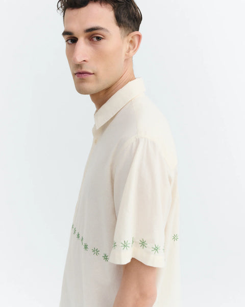 Thinking Mu Tom Embroidered Shirt - Pana Cotta