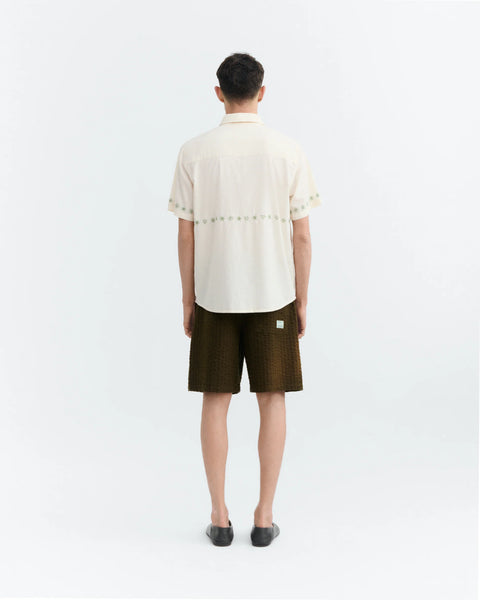 Thinking Mu Tom Embroidered Shirt - Pana Cotta