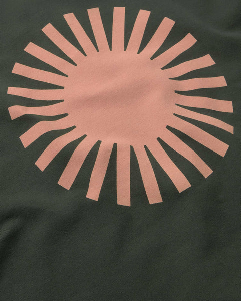 Thinking Mu Sol Contrast Leon Sweatshirt - Bottle Green