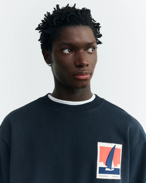 Thinking Mu Leon Optimist Sweatshirt - Navy