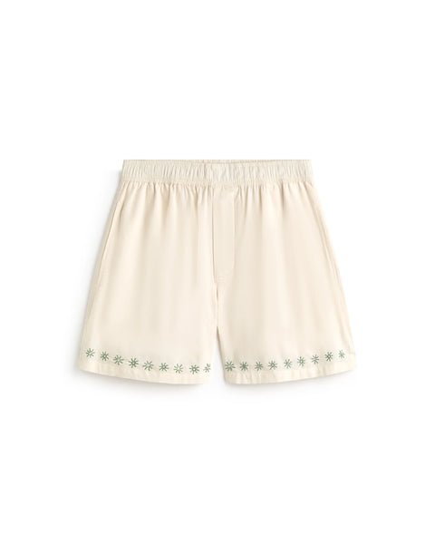 Thinking Mu Haitam Embroidered Shorts - Pana Cotta