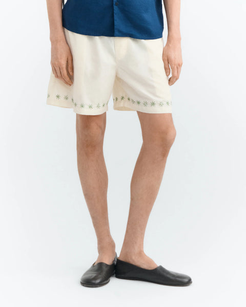 Thinking Mu Haitam Embroidered Shorts - Pana Cotta