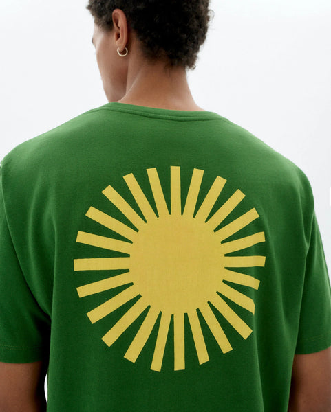 Thinking Mu Sol Contrast Tee - Dill (green/Yellow)