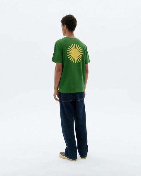 Thinking Mu Sol Contrast Tee - Dill (green/Yellow)