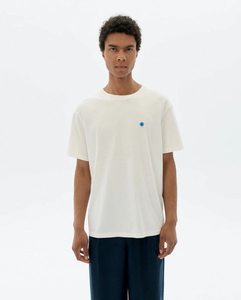 Thinking Mu Sol Contrast Tee - White/Blue