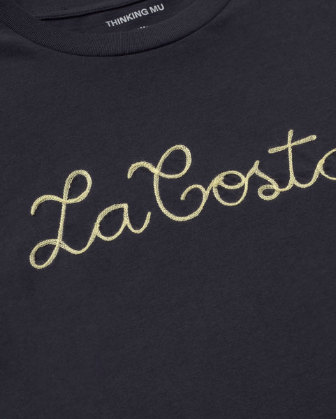Thinking Mu Embroidered Zach La Costa Tee - Navy