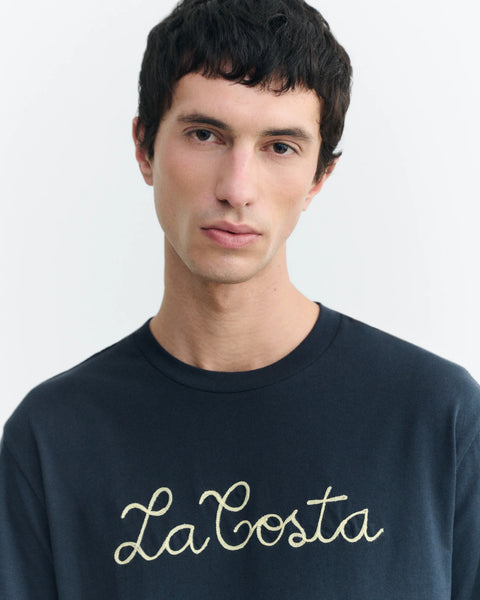 Thinking Mu Embroidered Zach La Costa Tee - Navy