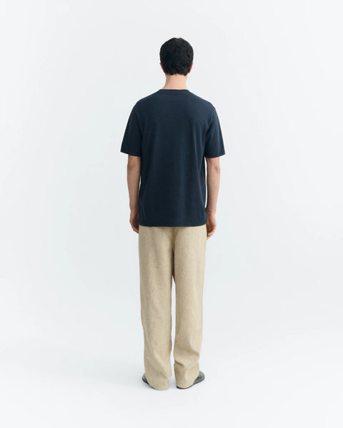 Thinking Mu Embroidered Zach La Costa Tee - Navy