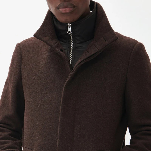Matinique Harvey N Wool Overcoat - Espresso