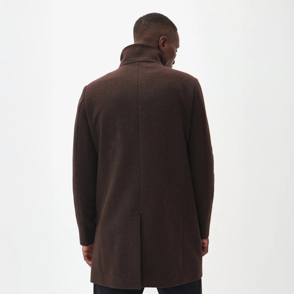 Matinique Harvey N Wool Overcoat - Espresso