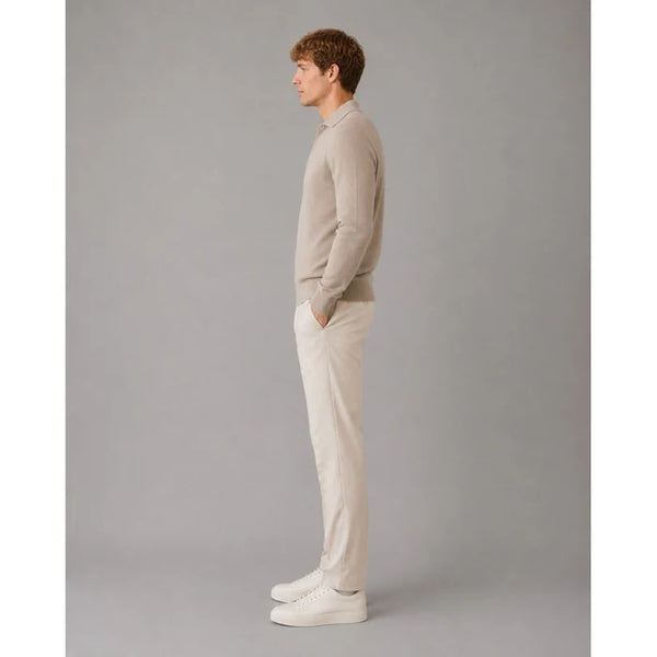 Clean Cut Copenhagen L/S Mario Polo Knit - Brindle Beige