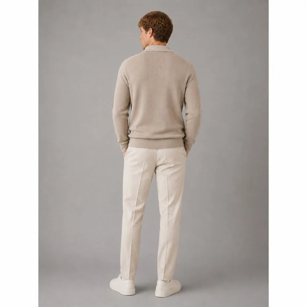 Clean Cut Copenhagen L/S Mario Polo Knit - Brindle Beige