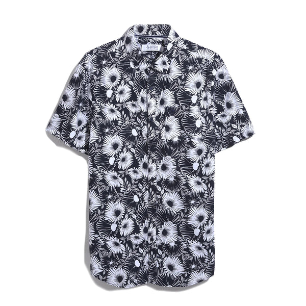 Original Penguin Ecovero Floral Print S/S Shirt - Dark Sapphire