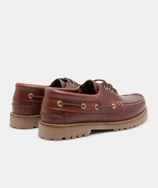 Garment Project Ollie Boat Shoe - Brown Leather