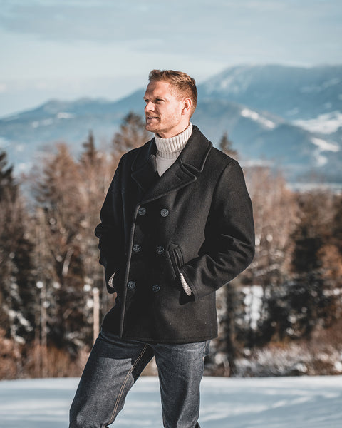 Pike Brothers 1938 Peacoat - Black