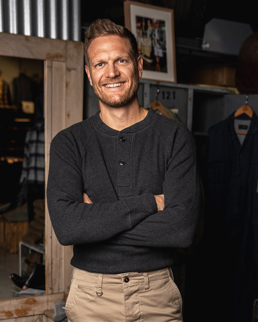 Pike Brothers 1936 Waffle Shirt - Iron Grey