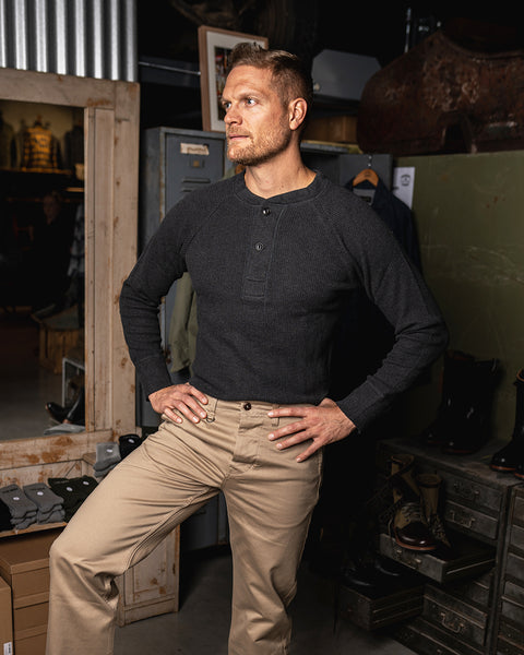 Pike Brothers 1936 Waffle Shirt - Iron Grey