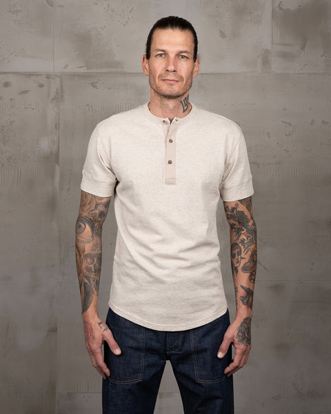 Pike Brothers Henley S/S Shirt - Oatmeal