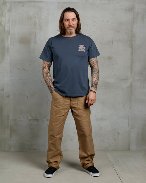 Pike Brothers Zero Fucks Given 1969 Sports Tee - Petrol
