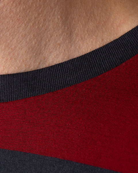 Pike Brothers 1969 Striped Sports Tee - Rockledge Red