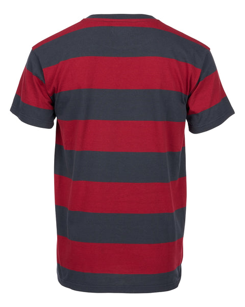 Pike Brothers 1969 Striped Sports Tee - Rockledge Red