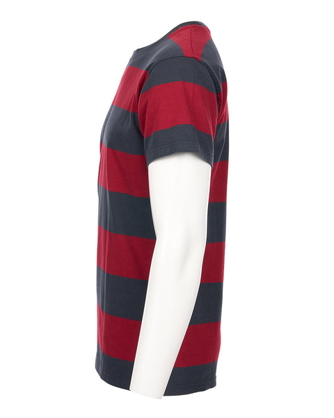 Pike Brothers 1969 Striped Sports Tee - Rockledge Red