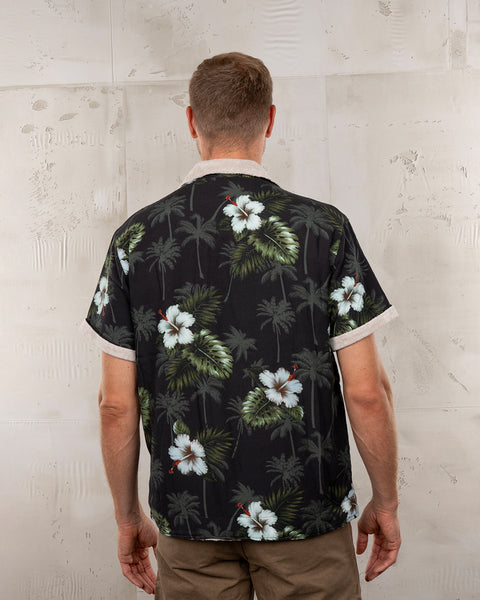 Pike Brothers 1961 Cabana S/S Shirt - Entraga Black