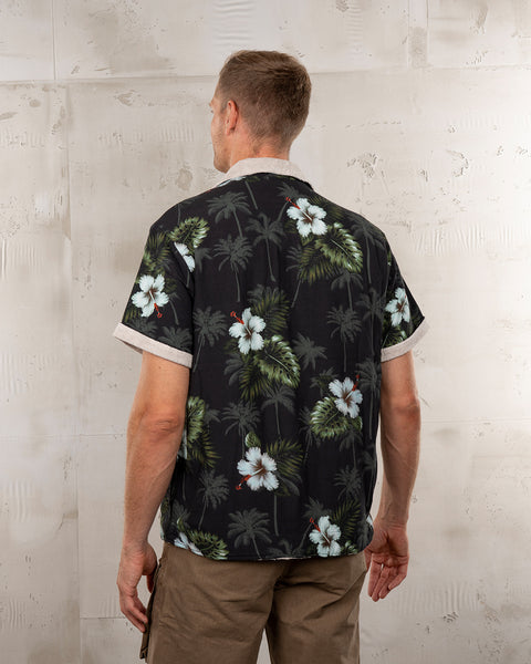 Pike Brothers 1961 Cabana S/S Shirt - Entraga Black