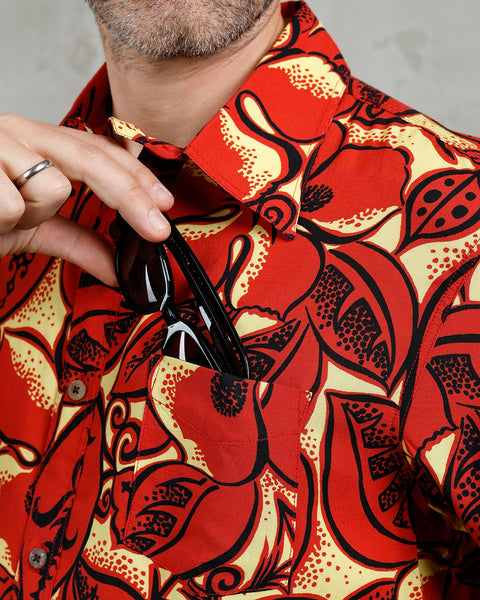 Pike Brothers 1948 S/S Surf Shirt - Random Red