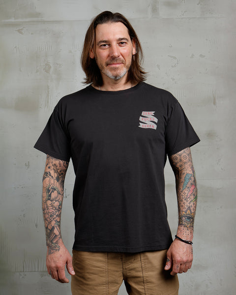 Pike Brothers Zero Fucks Given 1969 Sports Tee - Black