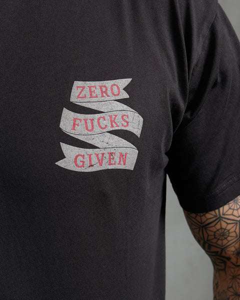 Pike Brothers Zero Fucks Given 1969 Sports Tee - Black
