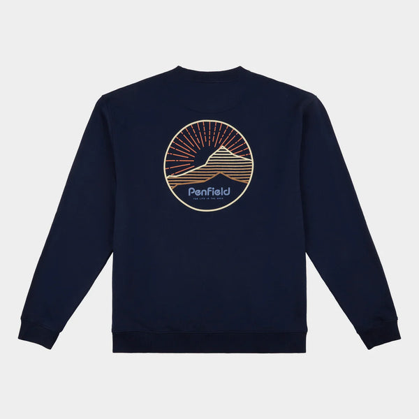 Penfield Circle Mountain Scene Sweatshirt - Navy Blazer