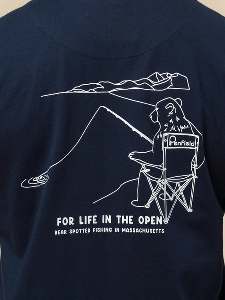 Penfield Fishing Bears Tee - Navy Blazer