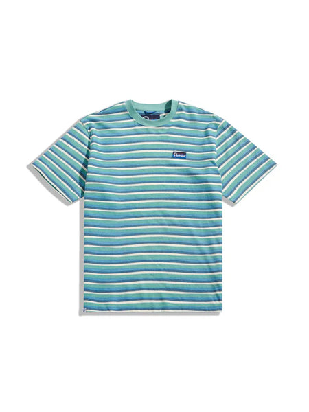 Penfield Wave Texture Stripe Tee - Dusty Turquoise