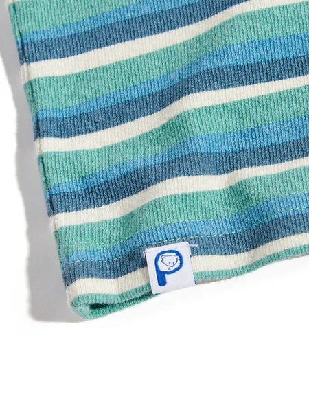 Penfield Wave Texture Stripe Tee - Dusty Turquoise