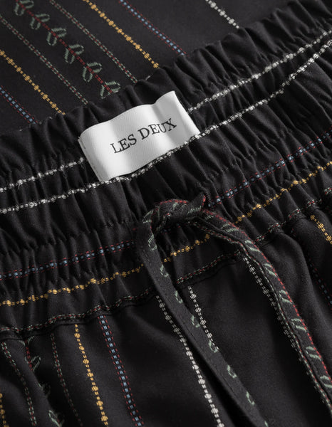 Les Deux Porter Embroidery Pants - Black