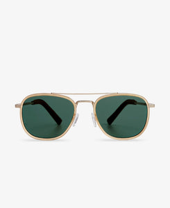 Messy Weekend Quentin Sunglasses - Champagne/Green