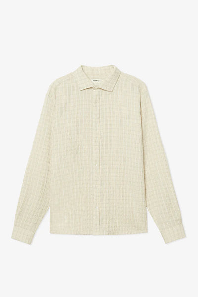 Pompeii Seersucker Rustic Check L/S Shirt - Oak