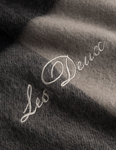 Les Deux Raiden Buffalo Check Scarf - Dark Sand/Black