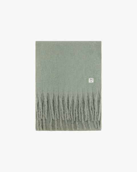 Knowledge Cotton Apparel Recycled Fringe Scarf - Lily Pad