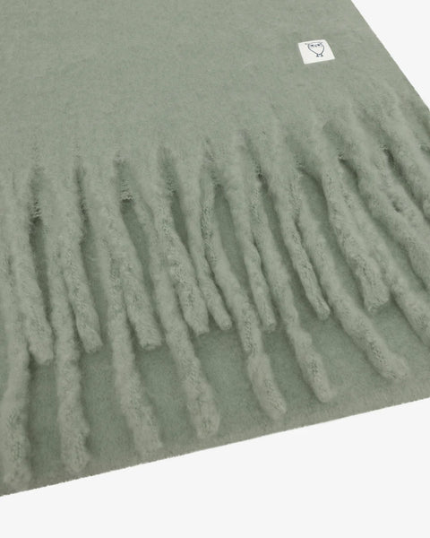 Knowledge Cotton Apparel Recycled Fringe Scarf - Lily Pad