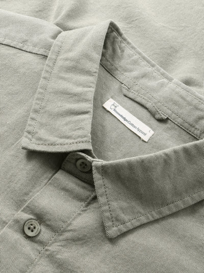 Knowledge Cotton Twill Shirt - Burned Olive