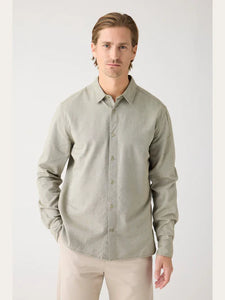 Knowledge Cotton Twill Shirt - Burned Olive
