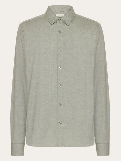 Knowledge Cotton Twill Shirt - Burned Olive