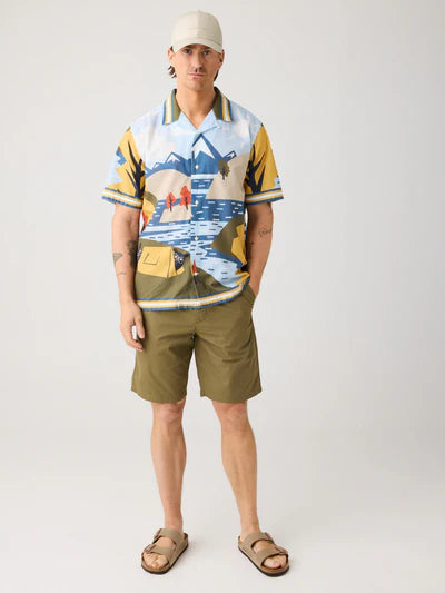 Knowledge Cotton Apparel Relaxed Fit AOP Shirt - Multi