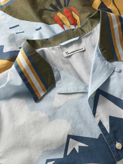 Knowledge Cotton Apparel Relaxed Fit AOP Shirt - Multi