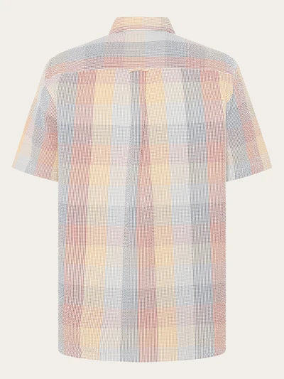 Knowledge Cotton Seersucker Check Shirt - Multi